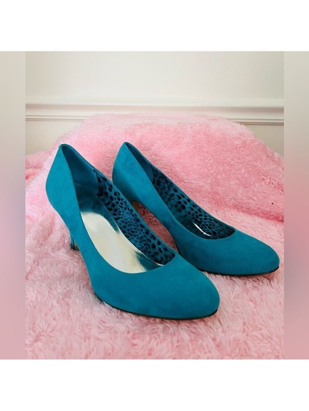 Style & Co Turquoise Suede Pumps Women's Size 9 - Picture 6 of 10